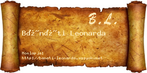 Bánáti Leonarda névjegykártya